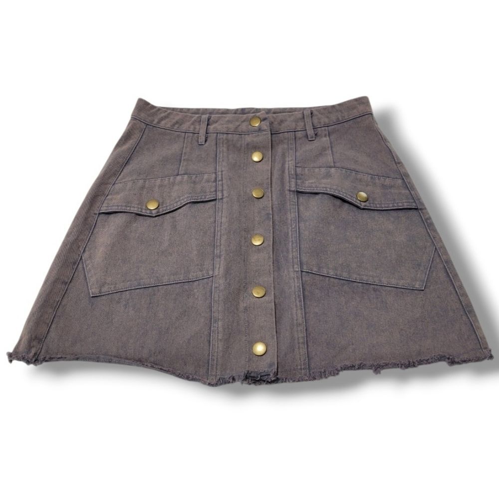 Deja Vu Skirt Size Small W25"in Waist Womens A-Line Skirt Mini Skirt Denim Skirt